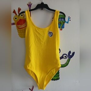 Yellow unicorn bodysuit suit